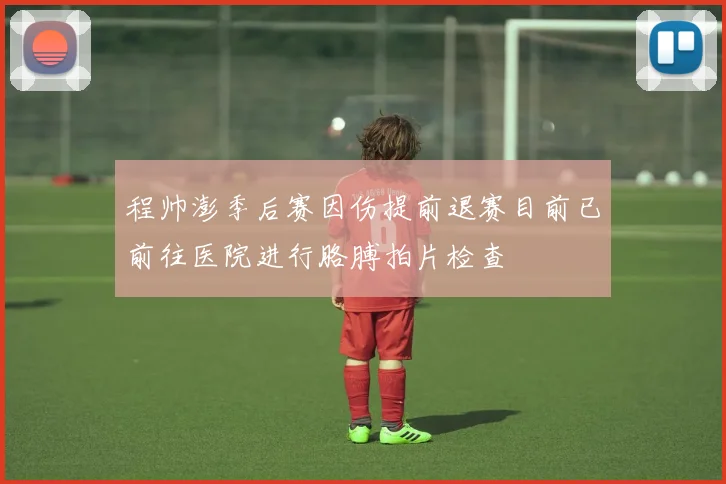 程帅澎季后赛因伤提前退赛目前已前往医院进行胳膊拍片检查